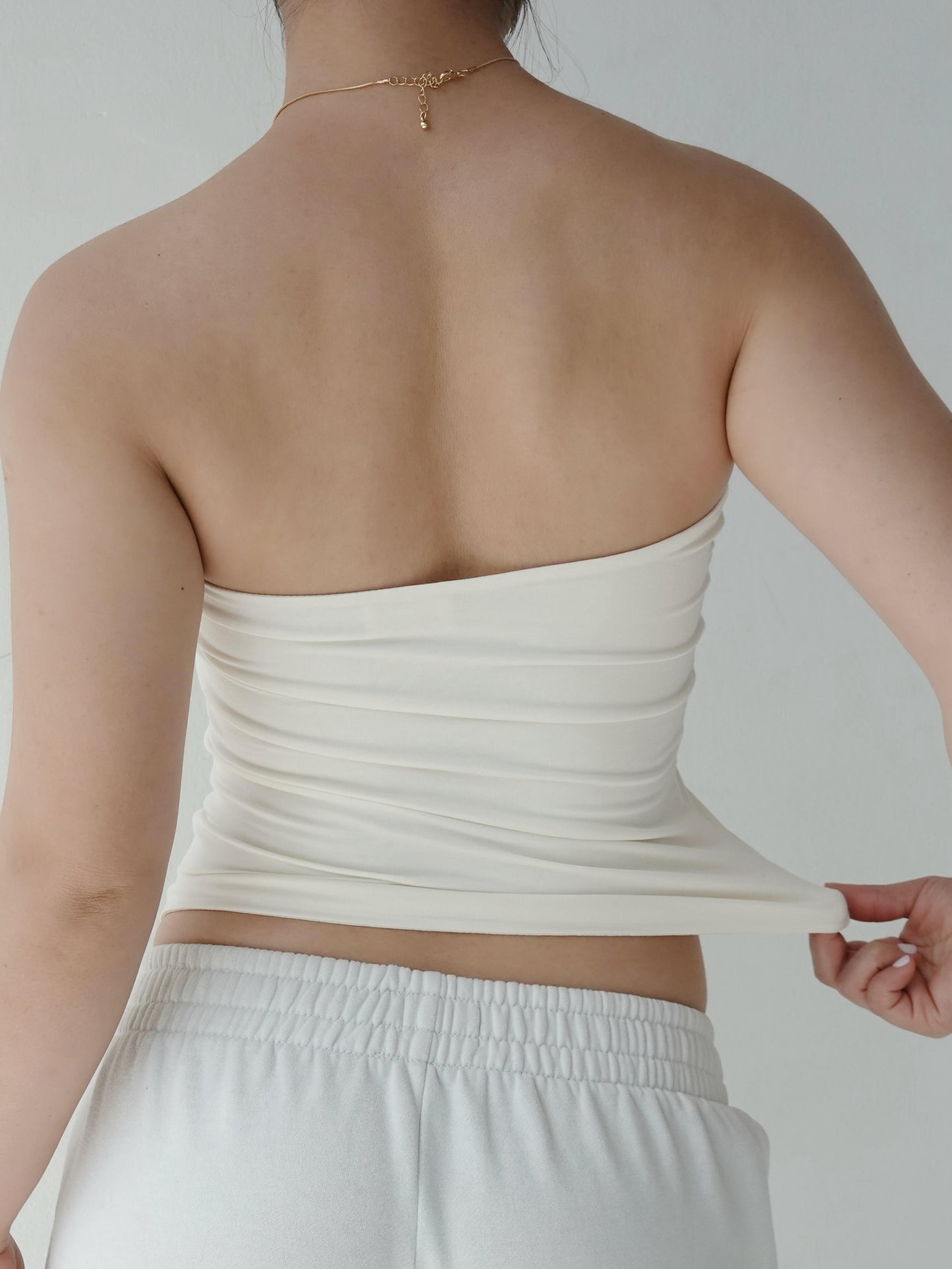 Body Contour Long Line Tube Top - Off-White