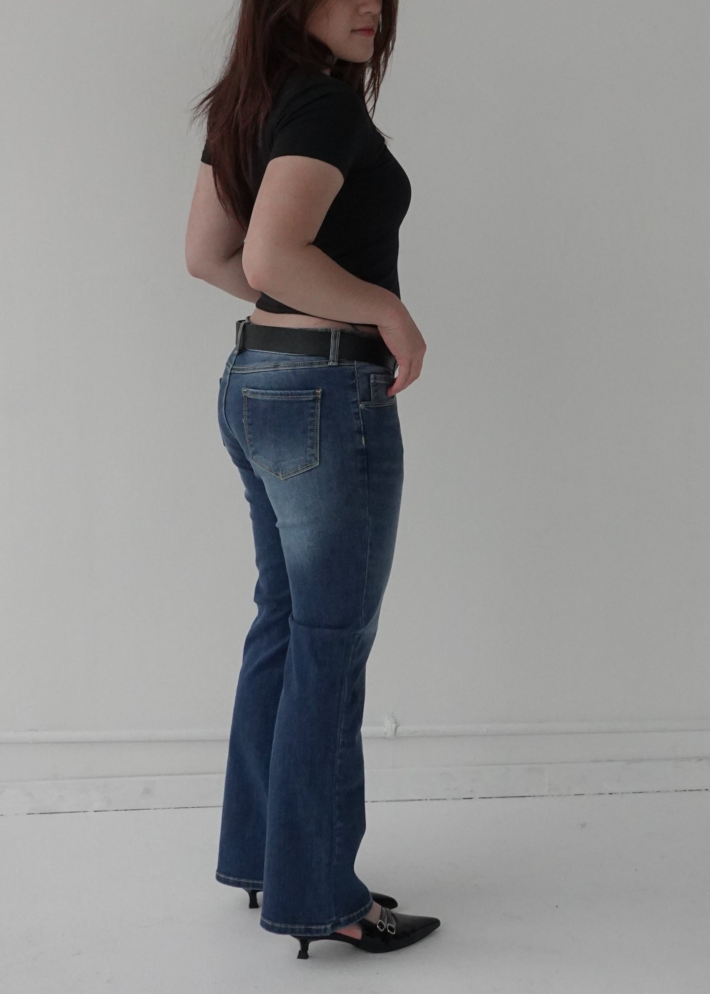Mini Mid Rise Bootcut Jeans