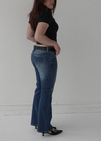 Mini Mid Rise Bootcut Jeans