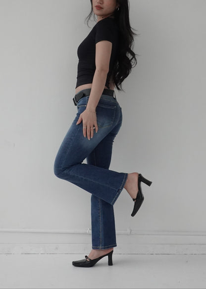 Mini Mid Rise Bootcut Jeans