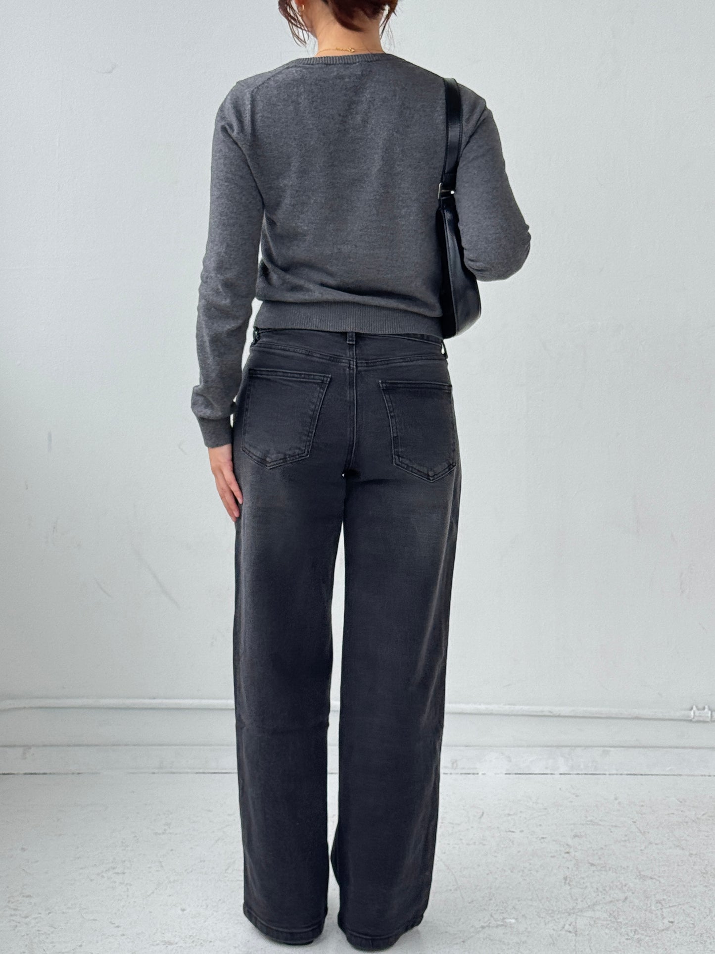 Mid Rise Baggy Jeans -  Vintage Black